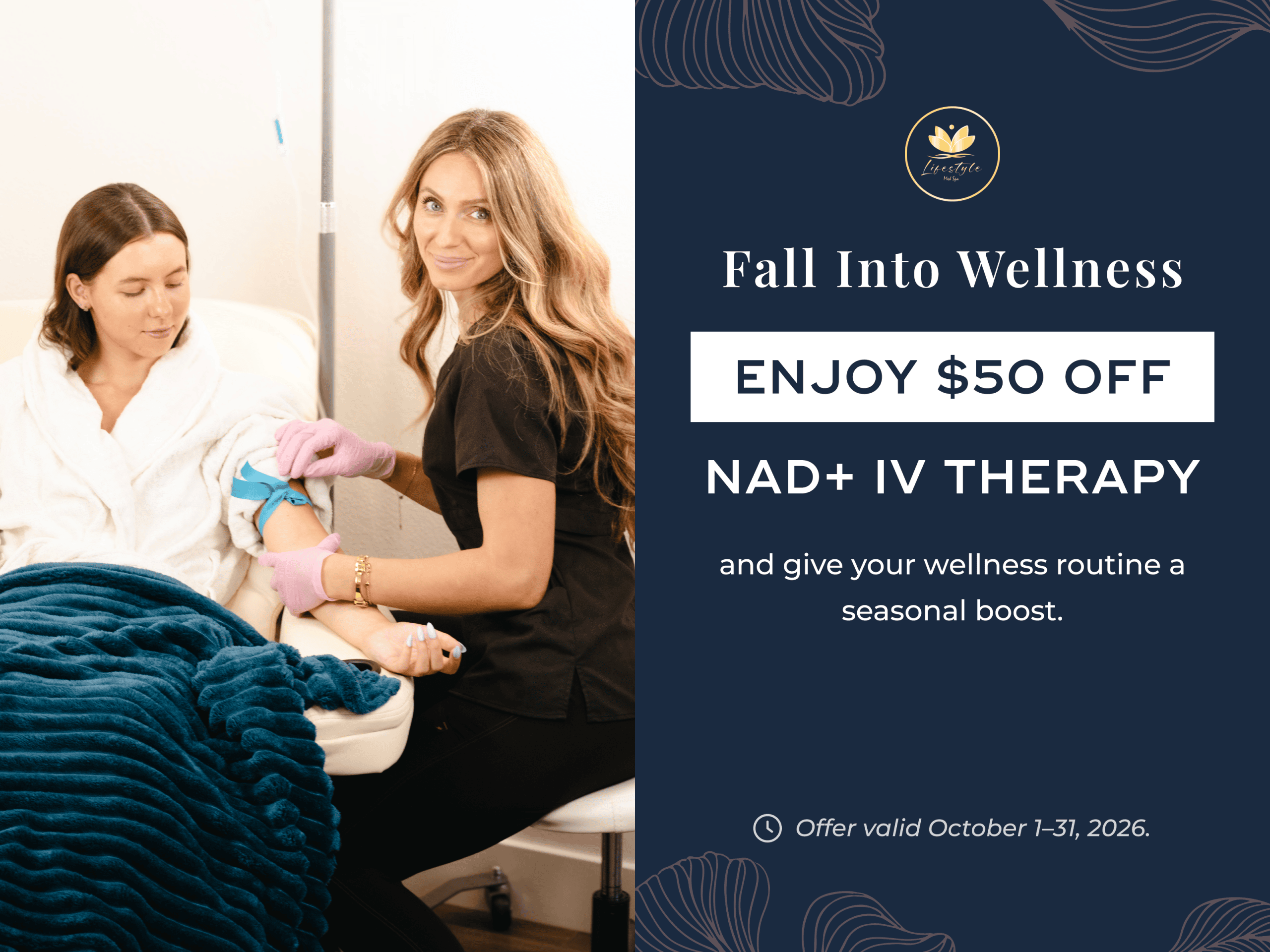 Fall Into Wellness - $50 off NAD+ IV Therapy